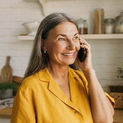 Woman talking on the phone