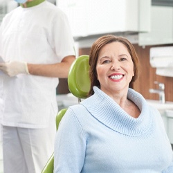 Woman seeing dentist in Viera