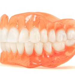 Full dentures in Viera resting on a table