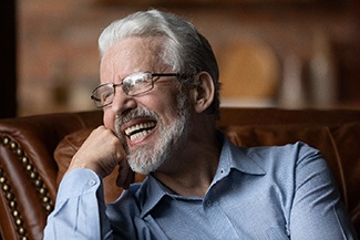  Man laughing with dentures