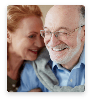 smiling older couple